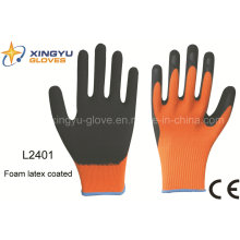 Polyester Shell Foam Latex Coated Safety Work Glove (L2401)